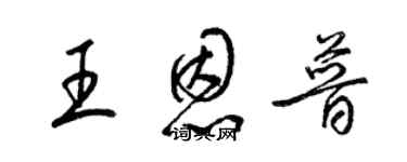 梁锦英王恩普草书个性签名怎么写