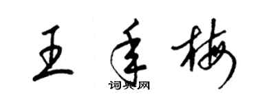 梁锦英王年梅草书个性签名怎么写