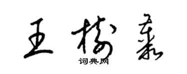 梁锦英王树丛草书个性签名怎么写
