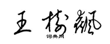 梁锦英王树飙草书个性签名怎么写