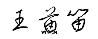 梁锦英王苗笛草书个性签名怎么写