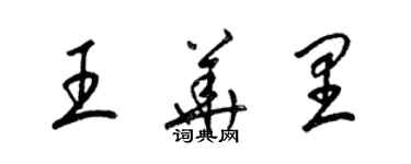梁锦英王华里草书个性签名怎么写