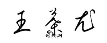 梁锦英王叶尤草书个性签名怎么写