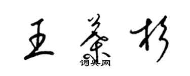梁锦英王叶杉草书个性签名怎么写
