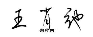 梁锦英王肖弛草书个性签名怎么写