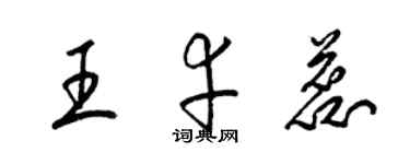 梁锦英王幸蕊草书个性签名怎么写
