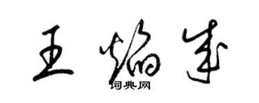 梁锦英王焰成草书个性签名怎么写