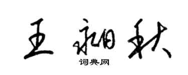 梁锦英王昶秋草书个性签名怎么写