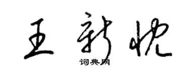梁锦英王新忱草书个性签名怎么写
