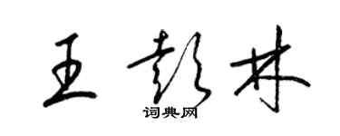 梁锦英王彭林草书个性签名怎么写
