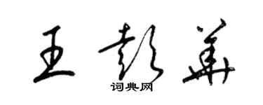 梁锦英王彭华草书个性签名怎么写