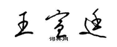 梁锦英王宣廷草书个性签名怎么写