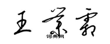 梁锦英王业霜草书个性签名怎么写