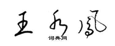 梁锦英王水凤草书个性签名怎么写