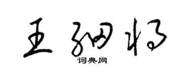 梁锦英王细将草书个性签名怎么写