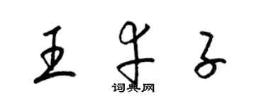 梁锦英王幸子草书个性签名怎么写