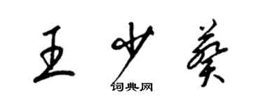 梁锦英王少葵草书个性签名怎么写