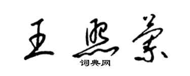 梁锦英王照兰草书个性签名怎么写