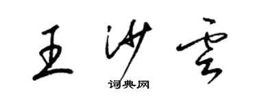 梁锦英王沙云草书个性签名怎么写