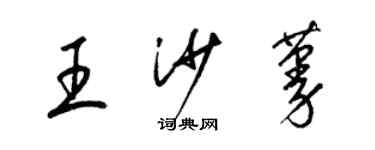 梁锦英王沙蔓草书个性签名怎么写
