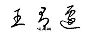 梁锦英王有迁草书个性签名怎么写