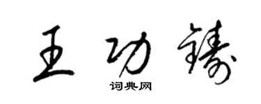 梁锦英王功铸草书个性签名怎么写