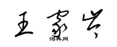 梁锦英王家岑草书个性签名怎么写