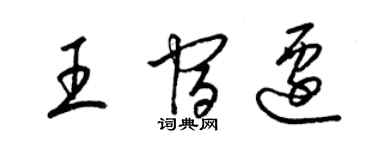 梁锦英王宿迁草书个性签名怎么写