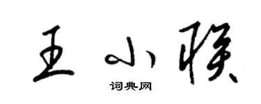 梁锦英王小联草书个性签名怎么写