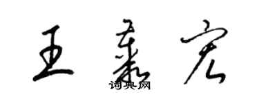 梁锦英王丛宏草书个性签名怎么写