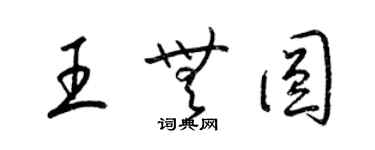 梁锦英王无圆草书个性签名怎么写