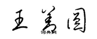 梁锦英王善圆草书个性签名怎么写