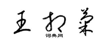 梁锦英王相菊草书个性签名怎么写