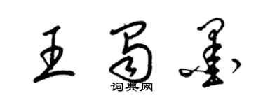 梁锦英王蜀墨草书个性签名怎么写