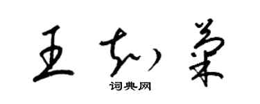 梁锦英王知菊草书个性签名怎么写