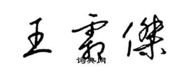 梁锦英王霜杰草书个性签名怎么写