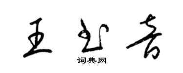 梁锦英王书音草书个性签名怎么写