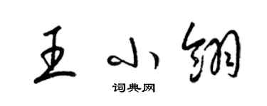 梁锦英王小翎草书个性签名怎么写