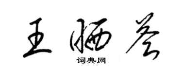 梁锦英王晒荟草书个性签名怎么写