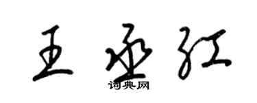 梁锦英王丞红草书个性签名怎么写