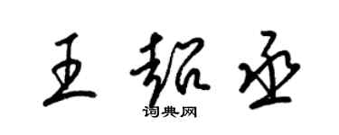 梁锦英王超丞草书个性签名怎么写