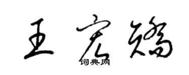 梁锦英王宏矫草书个性签名怎么写