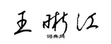梁锦英王晰江草书个性签名怎么写