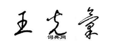梁锦英王光汇草书个性签名怎么写