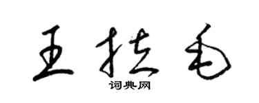 梁锦英王拉毛草书个性签名怎么写