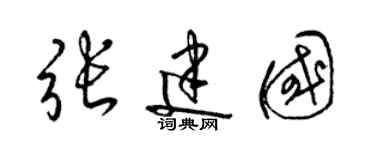 梁锦英张建国草书个性签名怎么写