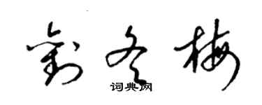 梁锦英刘冬梅草书个性签名怎么写