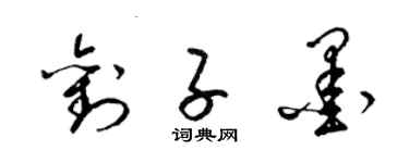 梁锦英刘子墨草书个性签名怎么写