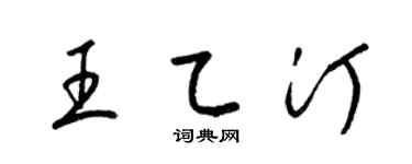 梁锦英王乙汀草书个性签名怎么写