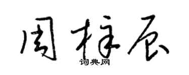 梁锦英周梓辰草书个性签名怎么写
